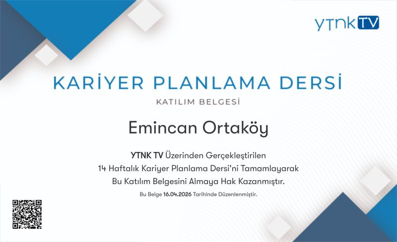 ytnk.tv Kariyer Planlama Dersi